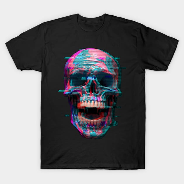 Glitch Skull T-Shirt by MotysDesigns